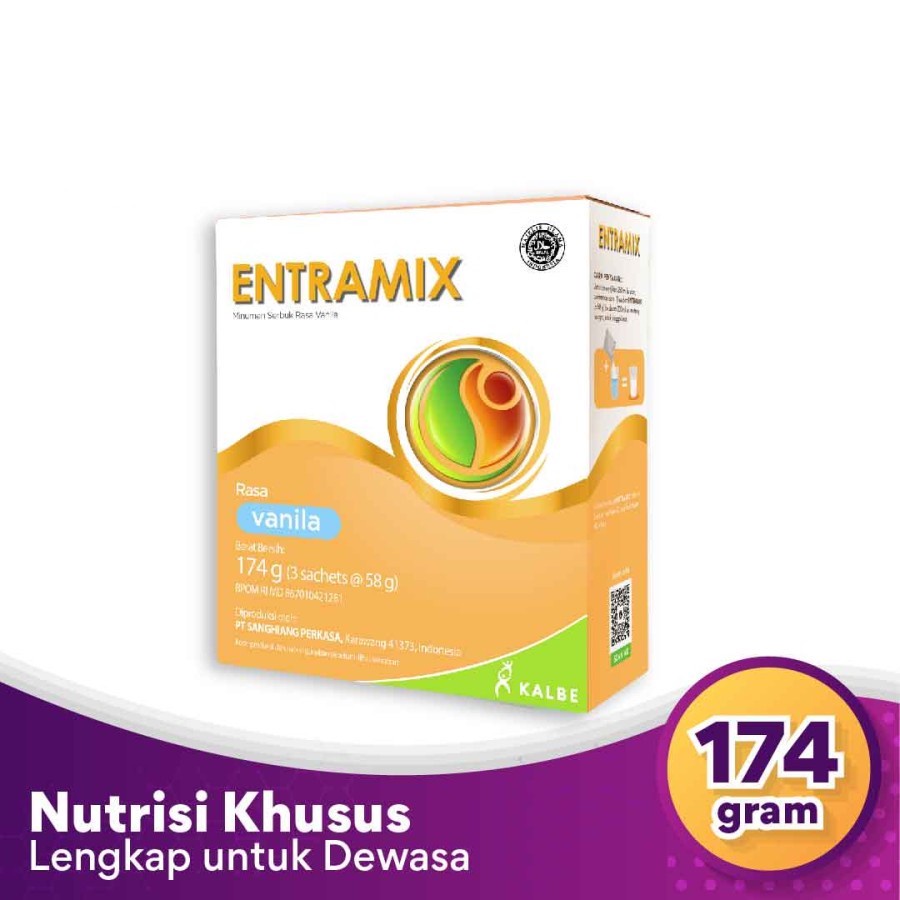 Entramix Vanila Coklat 174gr SUSU Nutrisi lengkap Dewasa