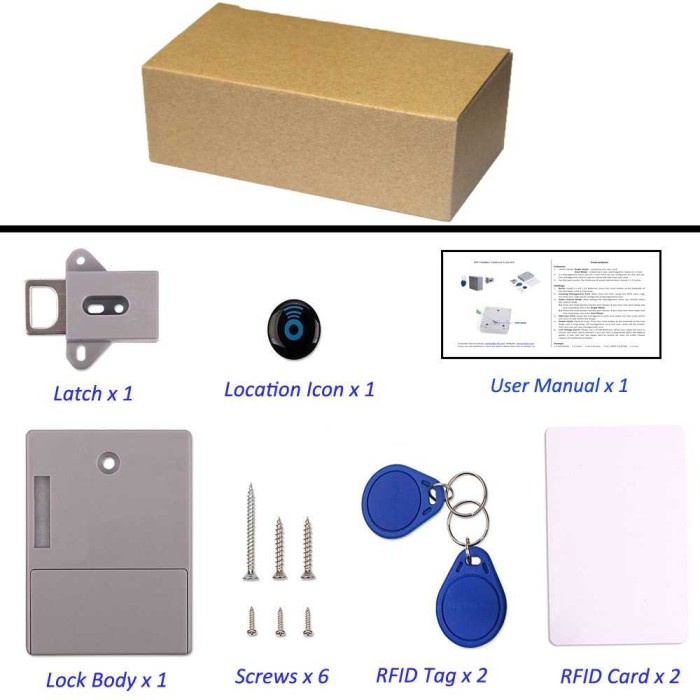 Kunci Lemari Sensor RFID Keyless Cabinet Lock