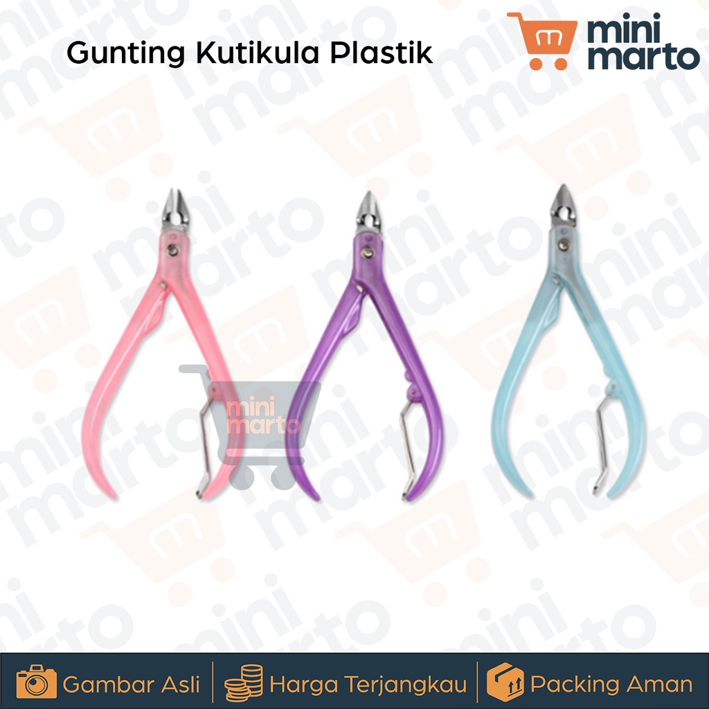 Gunting Kuku Kutikula Bahan Stainless Steel Gagang Plastik - Minimarto