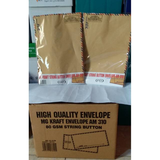 

AMPLOP COKLAT 310 TALI AIRMAIL 80 gsm KIKY