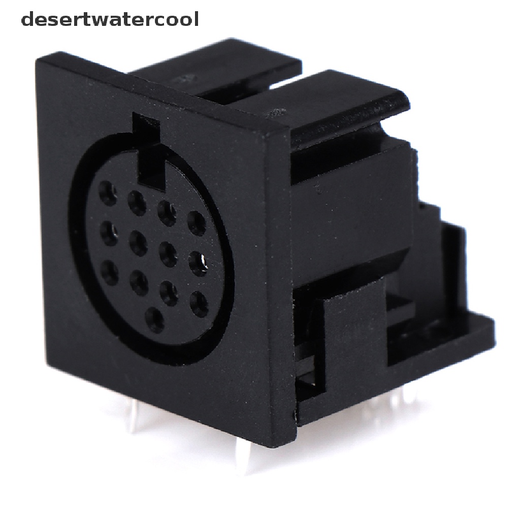 Deid DIN Adapter Konektor Panel PCB Mount 13 Pin Bulat Female