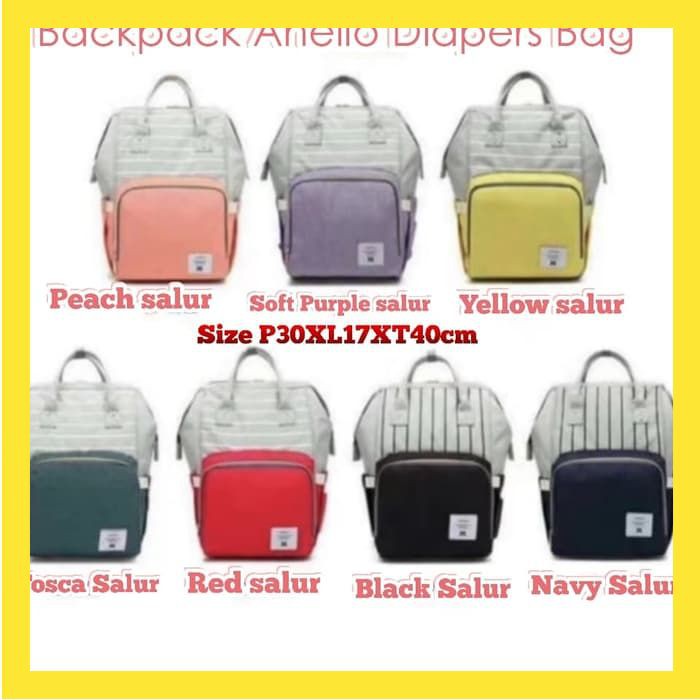 TAS RANSEL ANELLO DIAPERS BAYI MULTIFUNGSI ANELLO BABY BAG ORIGINAL FS203