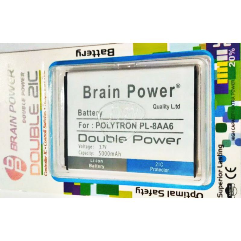 Baterai Polytron Zap 6 Note G550 4G PL-8AA6 PL8AA6 Double Power