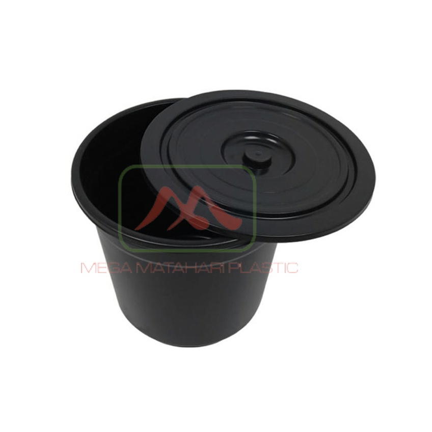 Ember plastik hitam besar + tutup 60liter