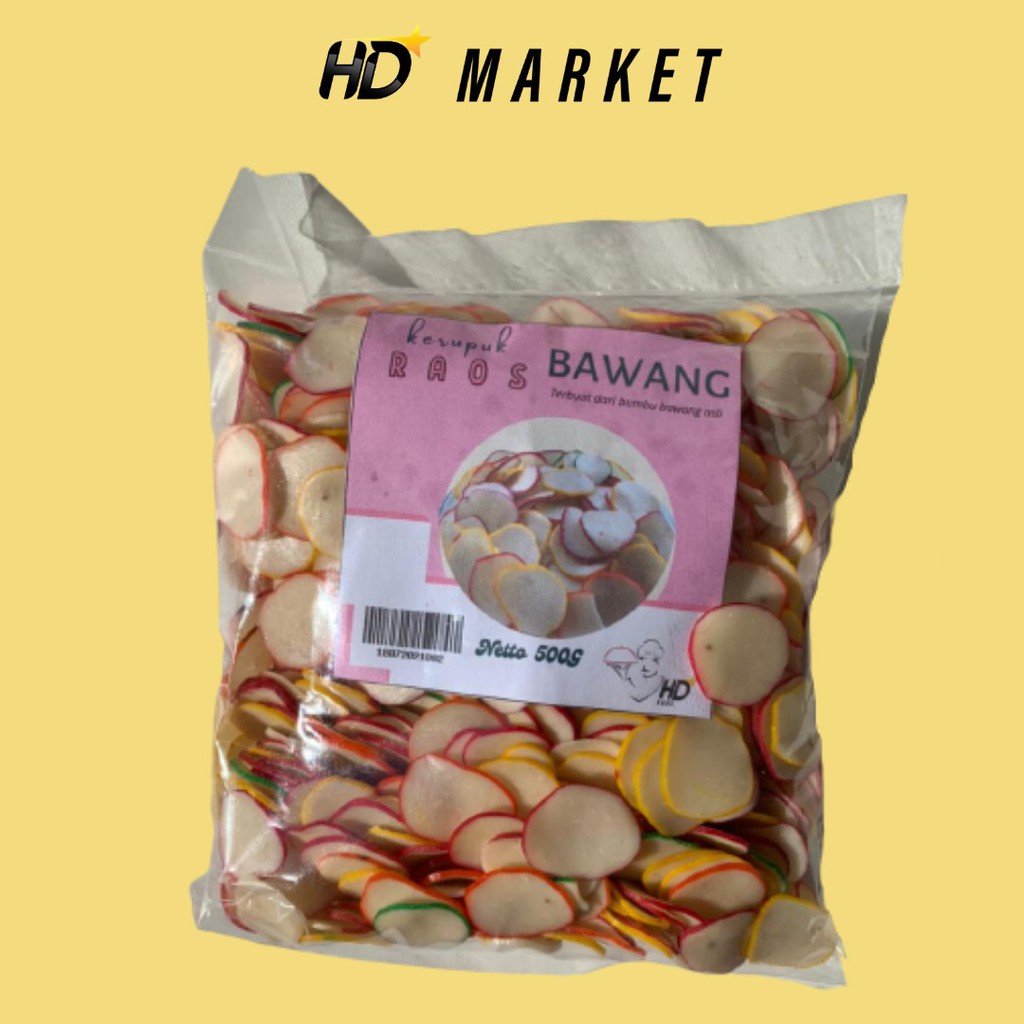 

KERUPUK MENTAH HD RAOS BAWANG 250 & 500 GR