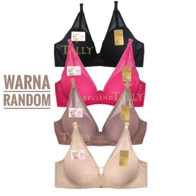 Bra Wanita Basic Tally 1953 Push Up Breast Pori Kawat Kait 2 Busa Tipis Size 34 36 38 40 / Bh Pori