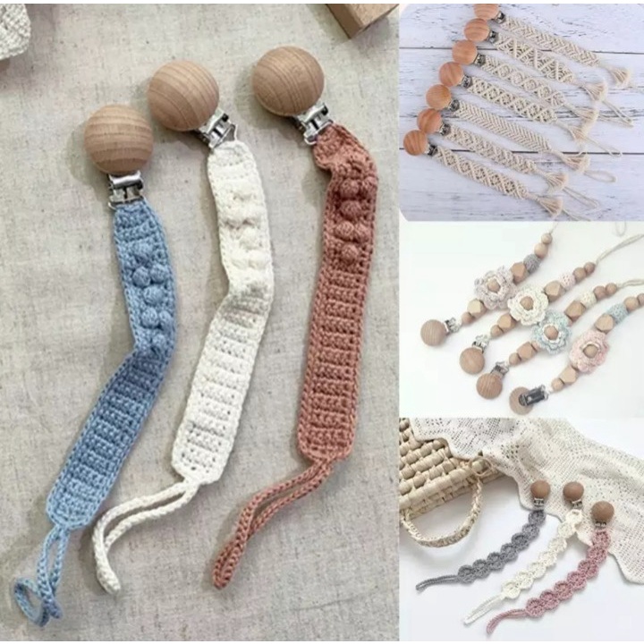 Clip Suspender  Wooden Teether Beads Beech Rodent DIY Pacifier Chain Accessories