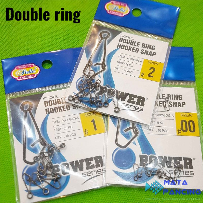 Stella nice snap italian snap black nickel double ring snap murah dan kuat kuat untuk casting dan pancing joran tegek lumut