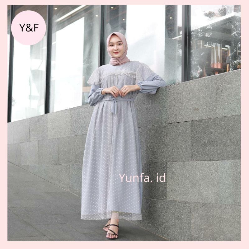 Kekinian 2021 Gamis Trand Remaja Kekinian Nisa Sabiyan Gamis Amelia dress Baju Gamis Wanita Terbaru 