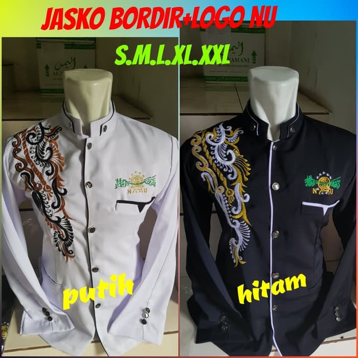 JASKO BORDIR LOGO NU hitam putih