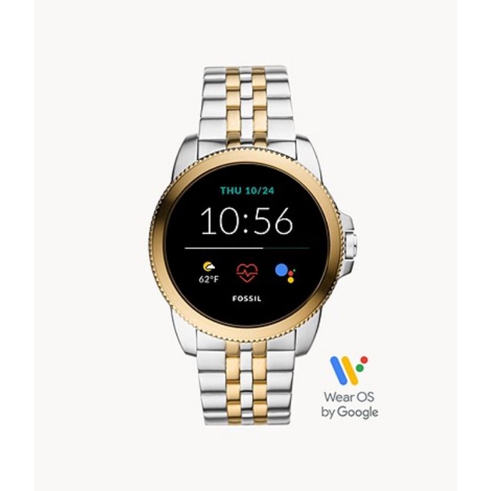 Jam Tangan FossilOriginal Smartwatch Gen 5E Silver Gold Stainless Steel FTW4051