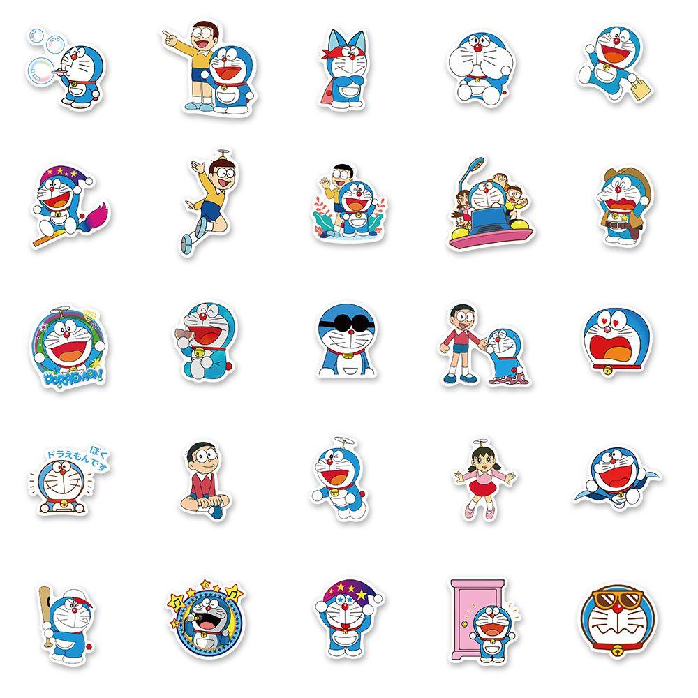 Mxbeauty Doraemon Stiker Decals Laptop Tahan Air Perekat Diri Alat Tulis Stiker Bagasi Skateboard Ponsel Graffiti Stiker