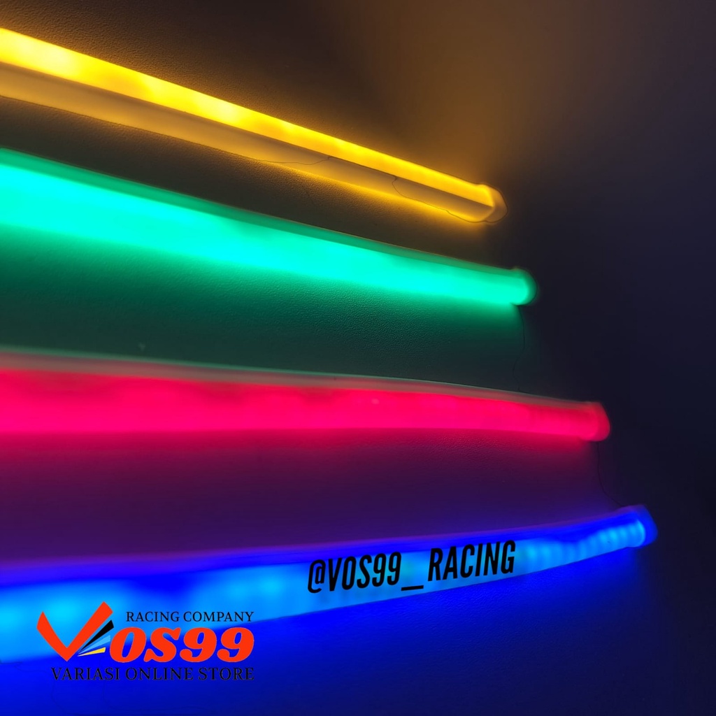 LAMPU ALIS FLEXIBLE 30 CM BSA UNTUK MOTOR DAN MOBIL LAMPU LED STRIP RGB WARNA MERAH BIRU PUTIH UNIVE