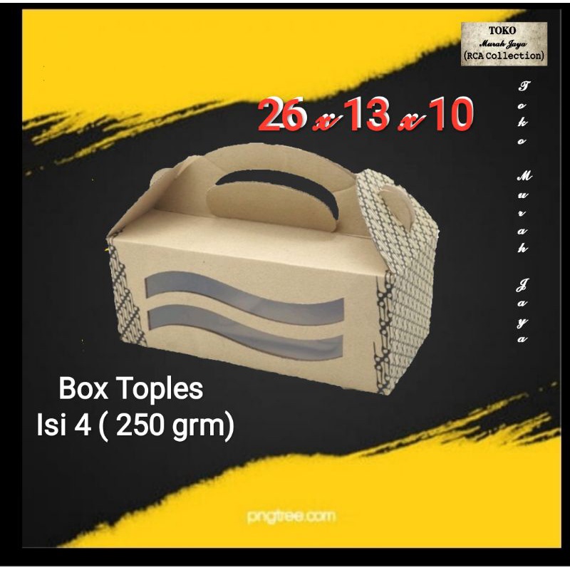 

(Box murah)Box E Flute/Box jinjing ukuran 26 x 13 x 10 Box toples bisa buat packing asesoris dll