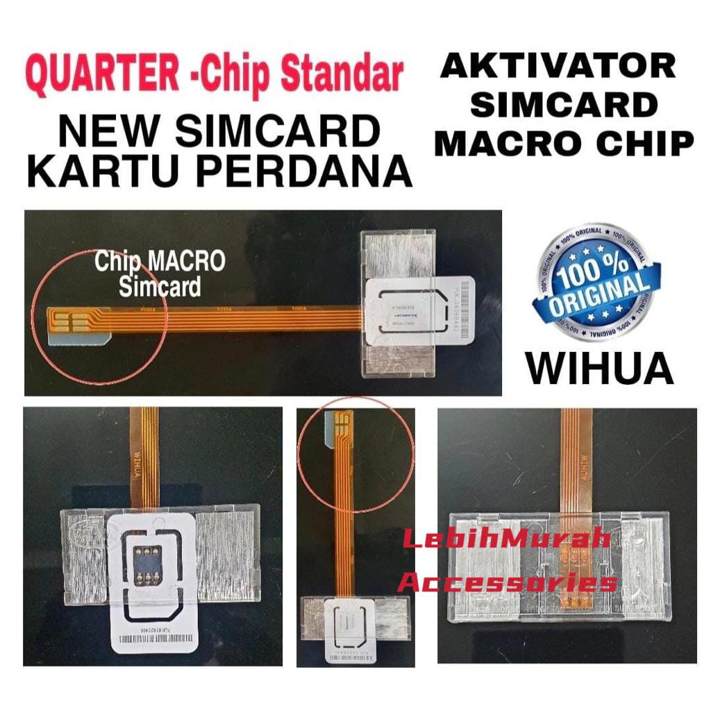 Aktivator Makro Simcard WIHUA Activator Simcard Kartu Chip Modem Aktivator Macro Cangkang Kecil Buat Perdana Baru