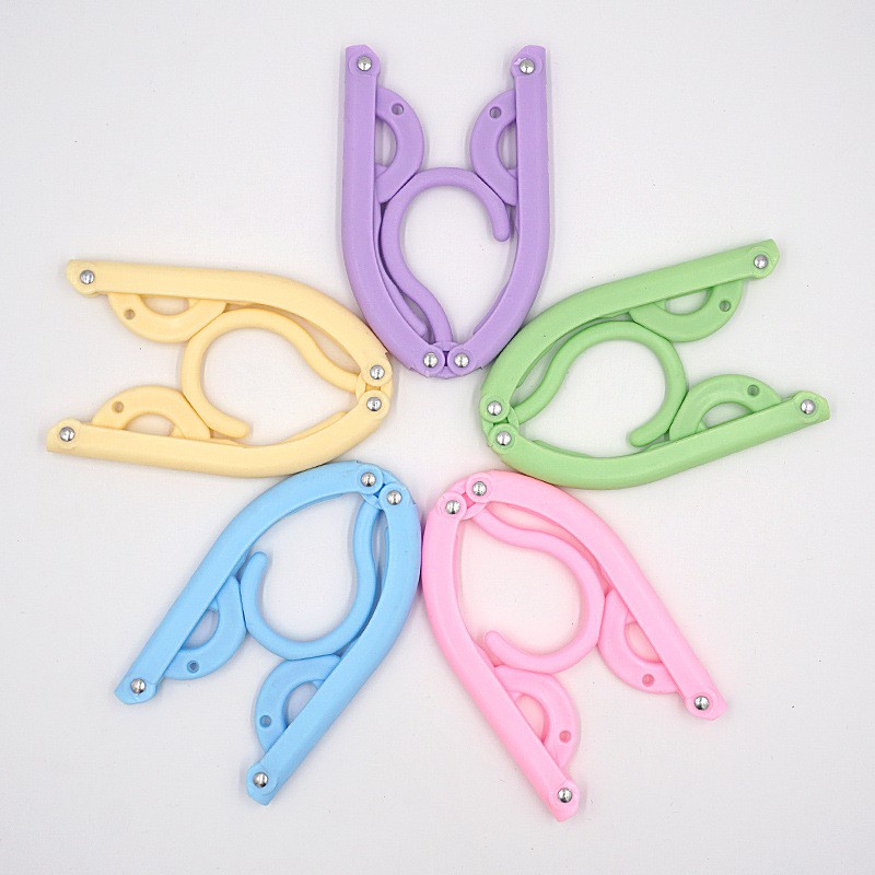 Rak Hanger Pakaian Model Portable, Anti-Selip, Dapat Dilipat, Bahan Plastik