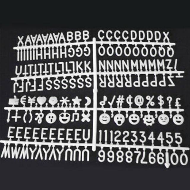 

Tambahan Huruf Basic Letter Set for DIY Letter Board ( PUTIH )
