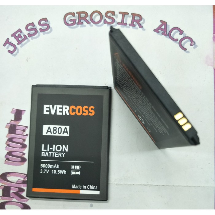 Baterai Battery Evercross Evercoss Cross A80A Elevate Y2 Double Power - Hitam