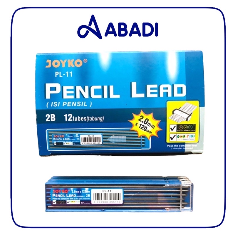 

Isi Pensil Mekanik 2B 2.0 JOYKO PL-11 isi 12 tabung @12 pcs