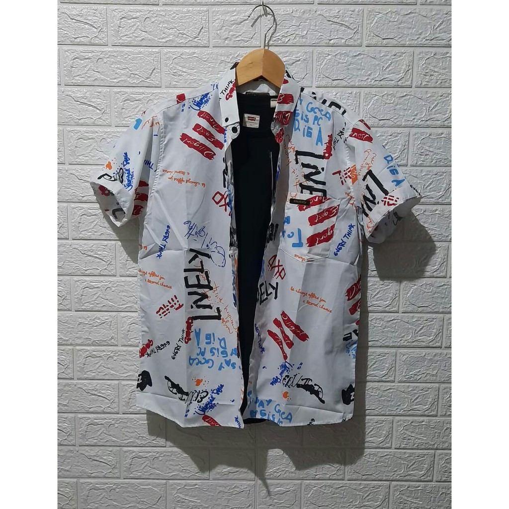 Kemeja Pantai Pria / Kemeja Pantai Lengan Pendek / Kemeja Full printing /Kemeja Pria Lengan Pendek