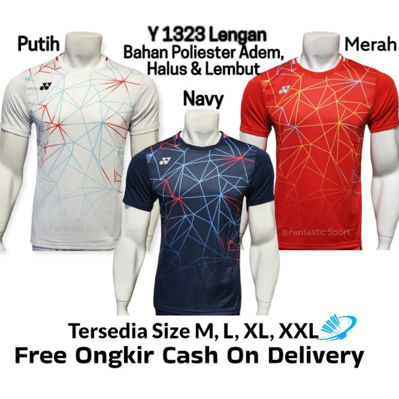 [Y 1323] BAJU BADMINTON YONEX | KAOS BULUTANGKIS PRIA GRADE ORIGINAL | JERSEY BADMINTON IMPORT TERBA