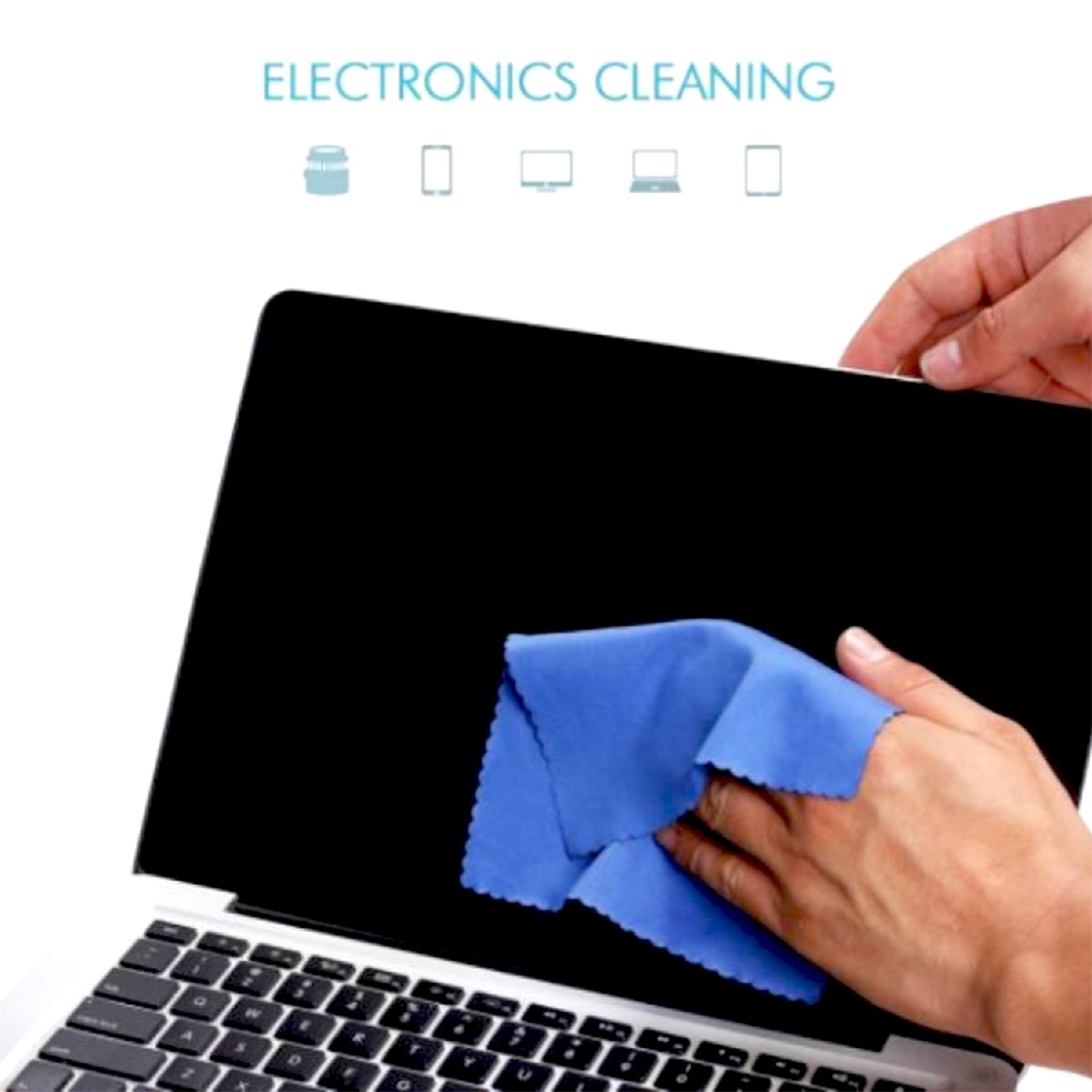 Kain Lap Microfiber Untuk Smartphone Kacamata Kaca Laptop Lembut Tidak Berbekas