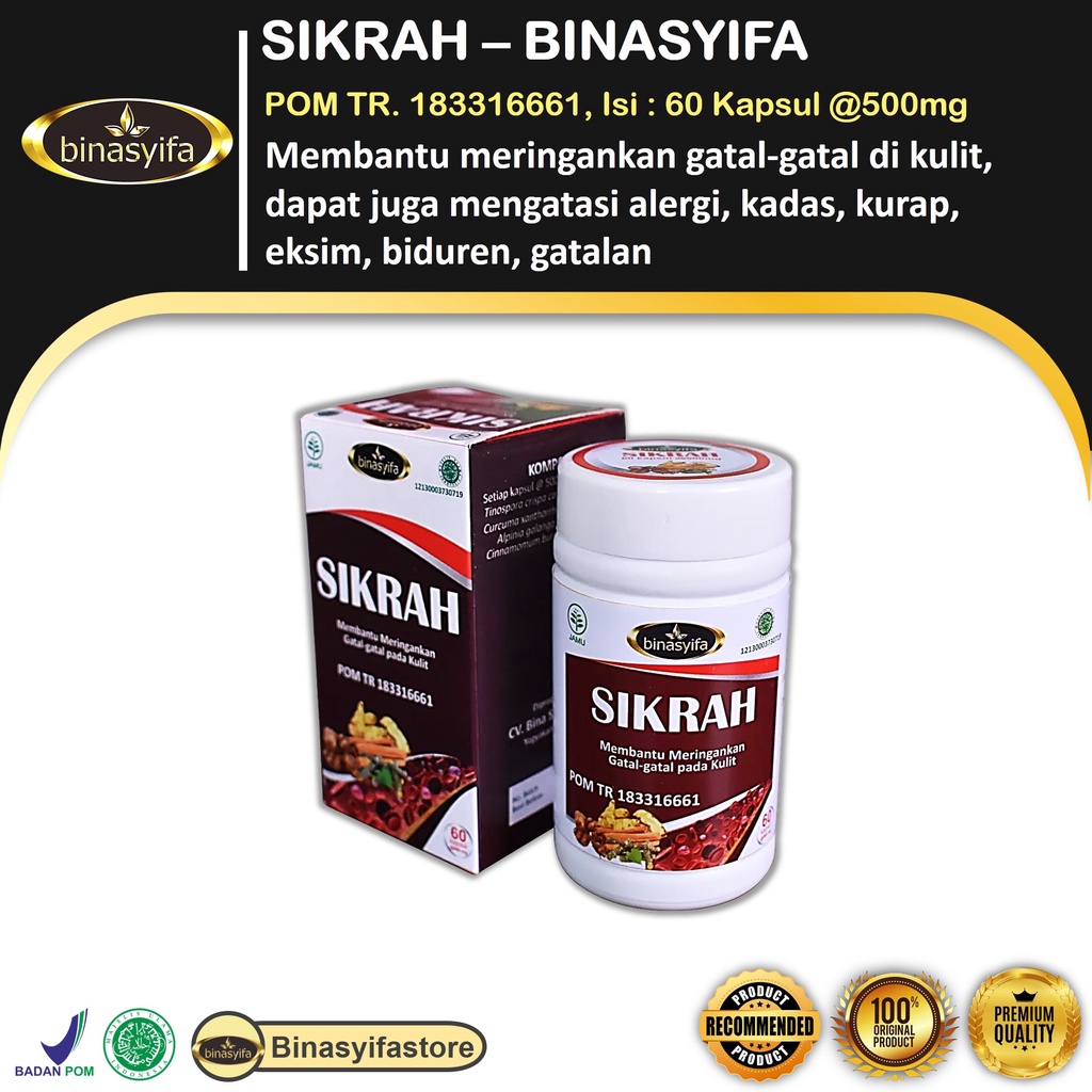 SIKRAH Original Obat Gatal Biduren Alergi Kudis Kadas Kurap Gatal Gatel Jamur Kulit Panu Bisul Eksim