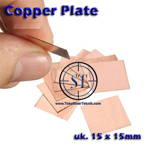 Thermal Pad Copper Tembaga Heatsink Radiator 15x15mm 0.3mm 0.5mm 0.8mm 1mm 2mm CPU GPU