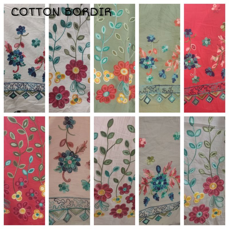 BAHAN KAIN COTTON BORDIR SATU SISI / KAIN COTTON/KAIN BORDIR