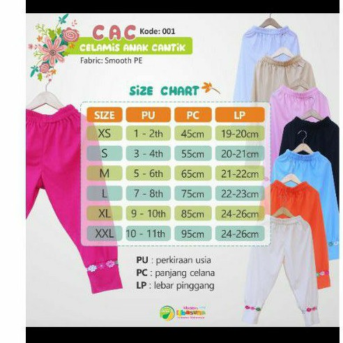 CAC - CELANA ANAK CANTIK - MOSLEM LIBASUNA