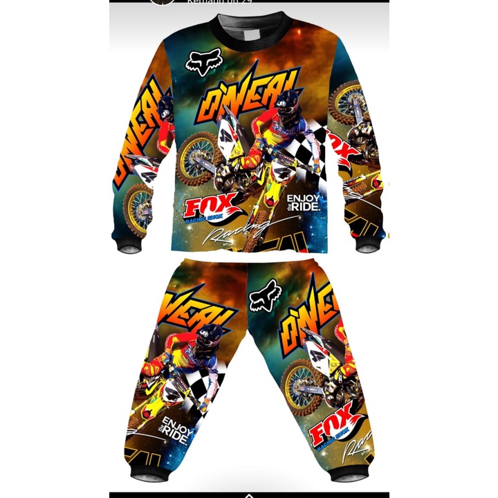 Jersey motor cross/setelan baju cross/baju balap motor anak