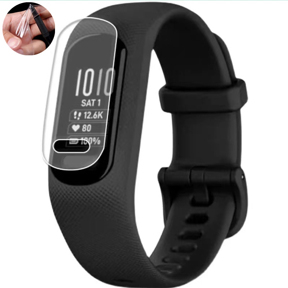 Pelindung Layar Smartwatch Garmin Vivosmart 5 Full Screen Bahan PET Anti shock (Bukan Kaca)