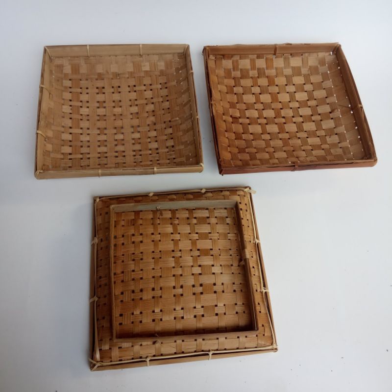 PIRING BAMBU/ANYAMAN BAMBU/PIRING LALAPAN/PIRING NATURAL