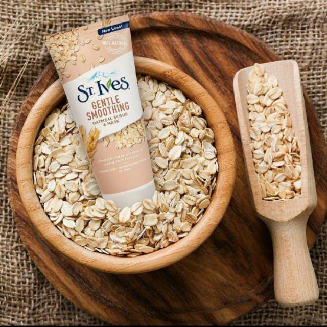 St. Ives varian Oat meal.. bisa dipakai scrub dan masker butiran lembutnya cocok untk kulit sensitif