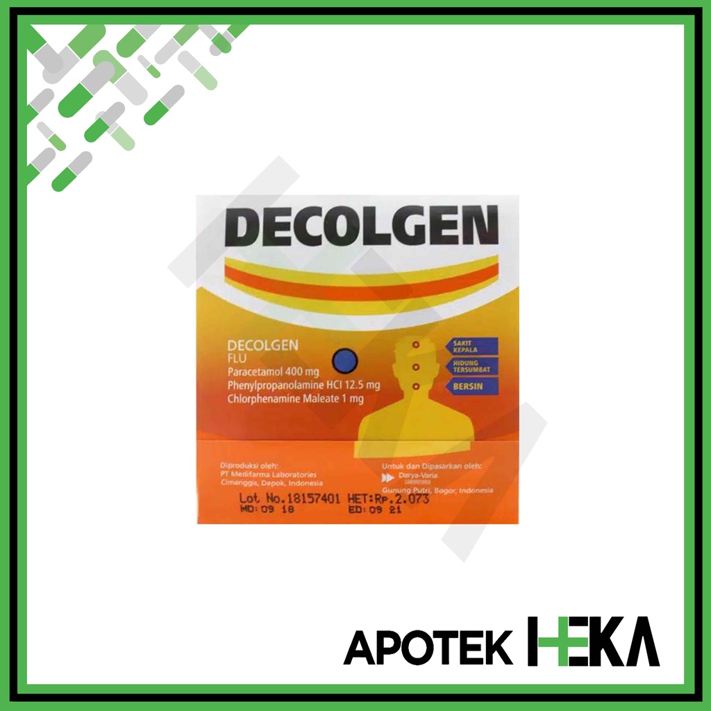 Decolgen Strip isi 4 Tablet - Obat Flu Demam (SEMARANG)