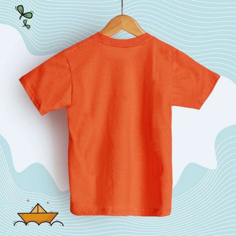 6 Warna - Kaos Anak Polos Lengan Pendek Premium  Bahan Cotton Combed 30s