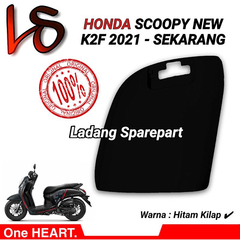 Lid L Kiri Pocket Tutup Charger Scoopy fi Esp 2021 2022 K2F Hitam Kilap Original