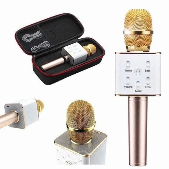 FL383 Mic bluetooth wireless smic tanpa kabel mic smule speaker +box