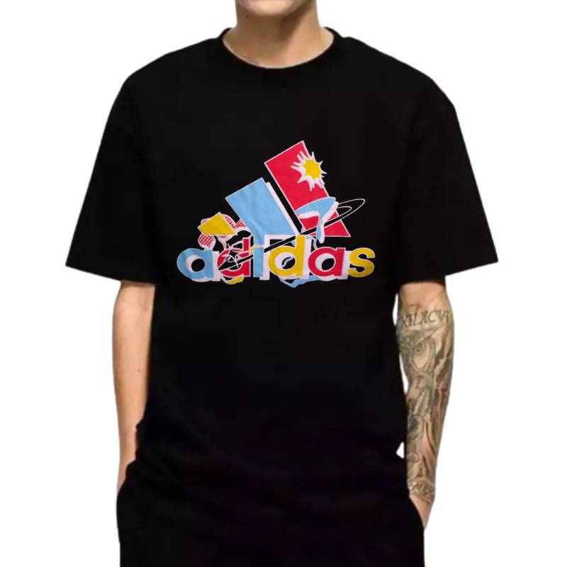 Baju Kaos Adidas Pria HItam Full Lebel Premium