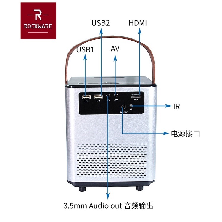 ROCKWARE BLJ-888 Basic Version - HD Projector 4000 Lumens