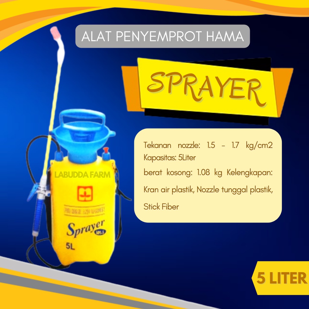 Alat Semprot Rumput - Sprayer 5 Liter Semprot Hama Semprot Desinfektan semprot 5 liter tangki sepray - Tangki Sprayer Elektrik - Semprotan Hama - Alat Penyemprot Hama -  Semprot Hama Botol Sprayer - Alat Semprot Hama -Botol Semprot Tanaman