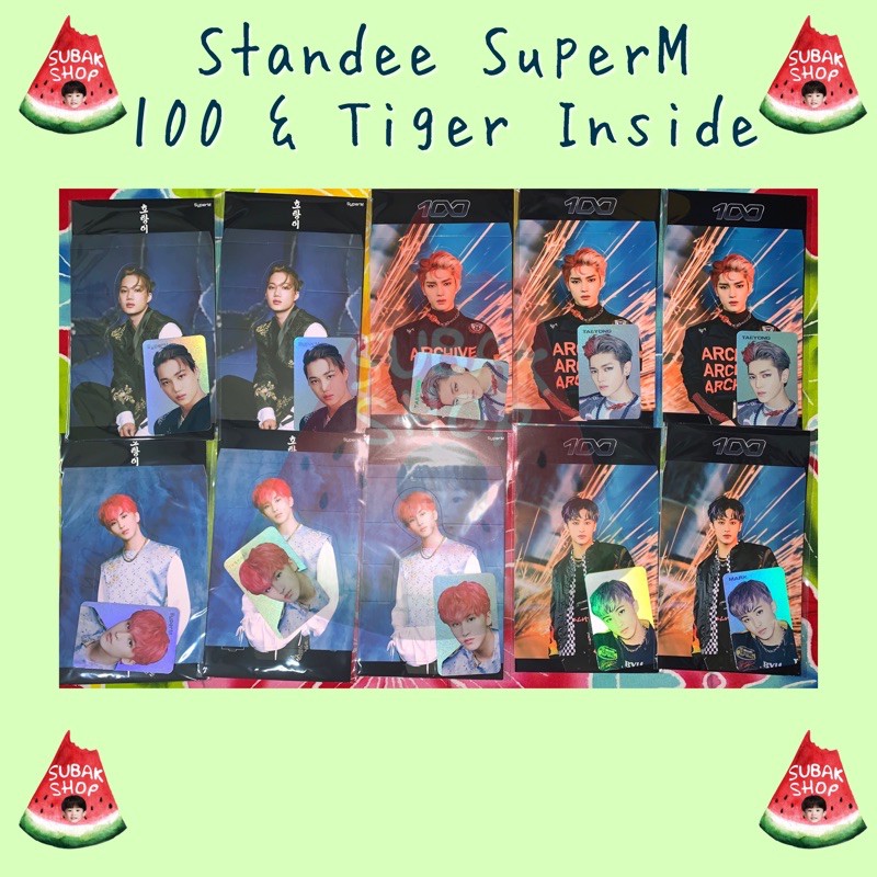 Standee Holo SuperM 100 tiger inside mark lee & kai pc holo superm mark lee kai nct exo