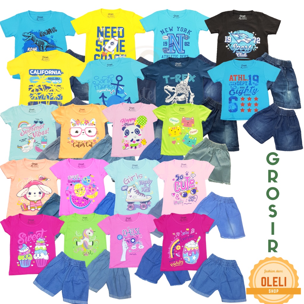 GROSIR Set Jeans Anak  1-3 tahun CAMPUR (laki-laki & perempuan)