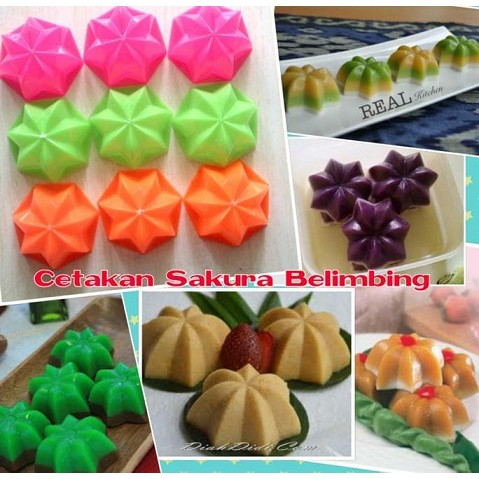 12Pcs Cetakan Kue Belimbing / Kue Putu Ayu Bunga / Kembang / Cetakan Coklat / Kue Bolu / Kue Kering