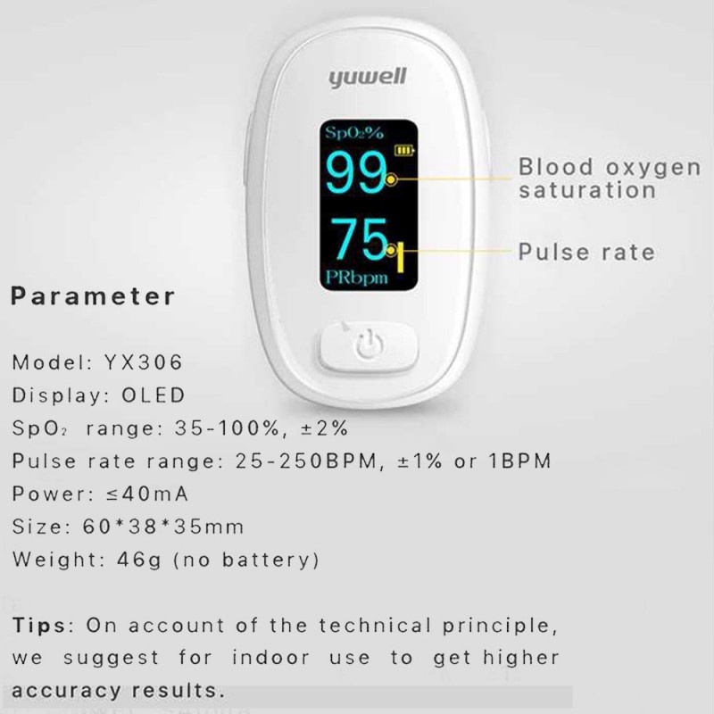 Oximeter Oksigen Pulse Alat Pengukur Kadar Oksigen Darah Detak Jantung