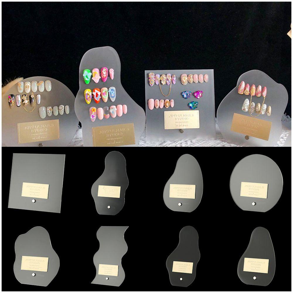 Suyo Papan Pajangan Nail Art Dekorasi Meja Tidak Teratur Akrilik Transparan Matte Goyang Berdiri