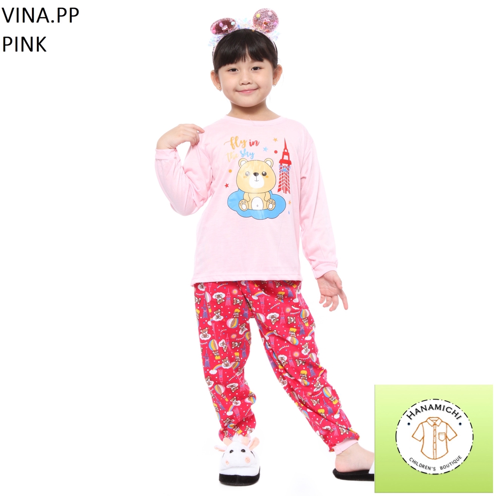 Hanamichi VINA.PP Baju Tidur Anak Lengan Panjang Bergambar