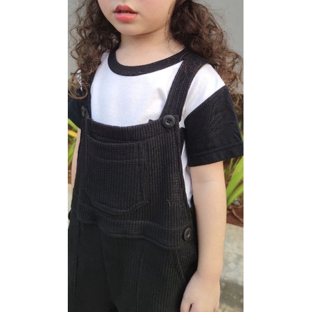 TUKUBUU - Waffa Family Set/ Waffa overall kids / Blouse Busui waffle/ Polo ayah waffle