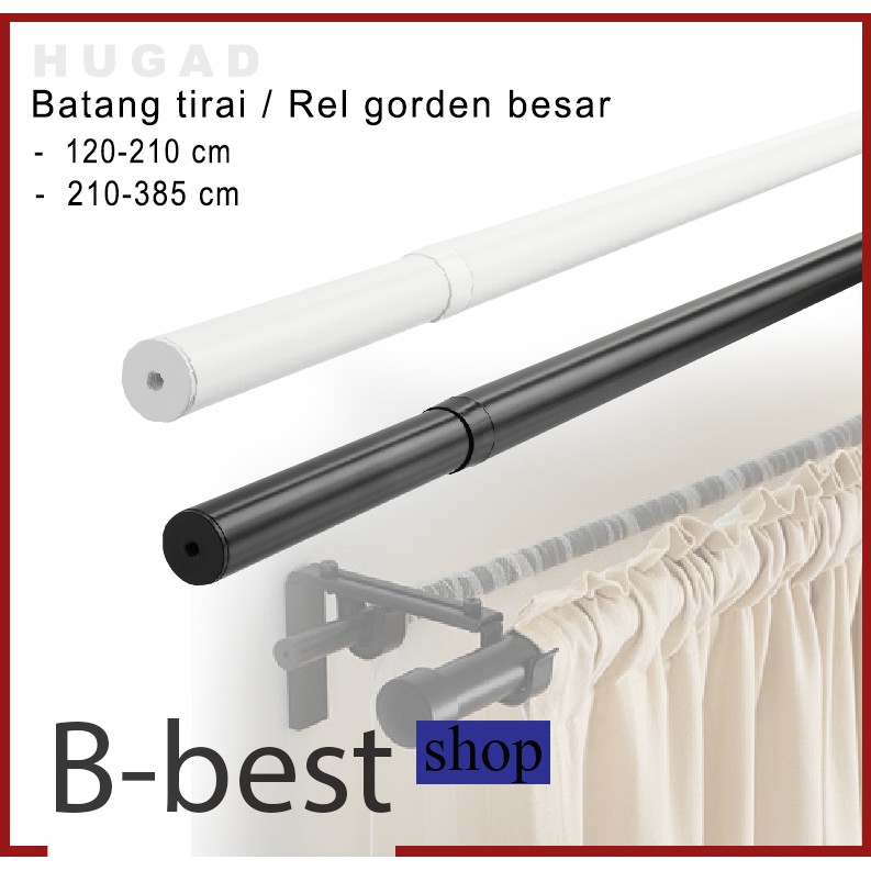 Batang Rel Gorden tirai BESAR/ Rel Gorden Saja