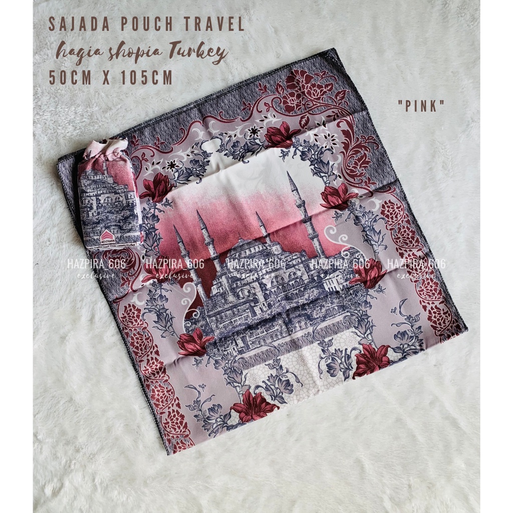 Sajadah Travel Pouch Motif Hagia ShopiaTurkey